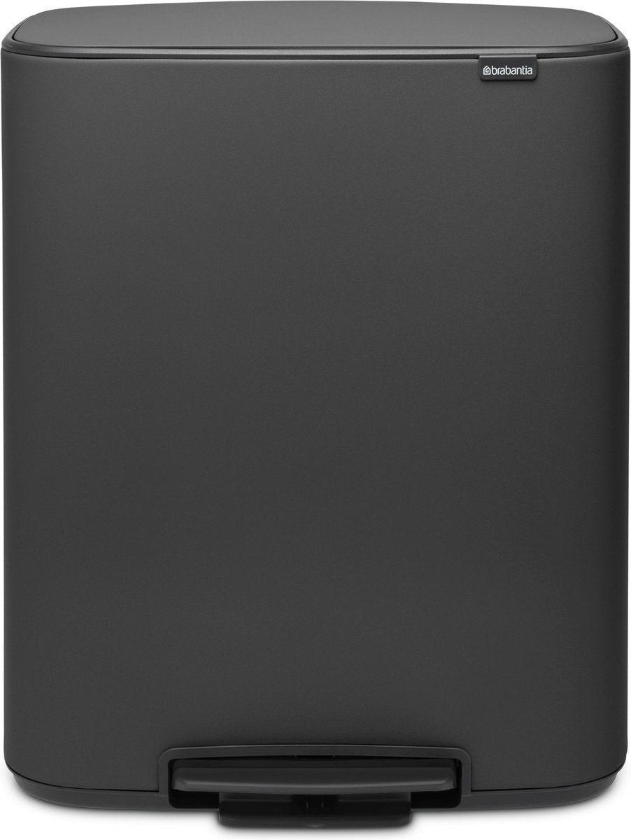 Poubelle Brabantia bo - 2 x 30 litres - tri des déchets - gris minéral infini