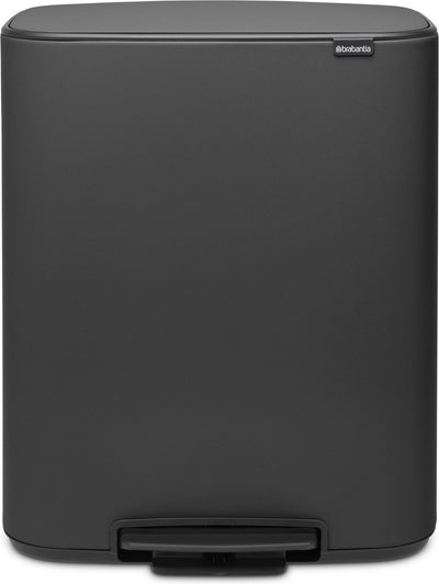 Poubelle Brabantia bo - 2 x 30 litres - tri des déchets - gris minéral infini