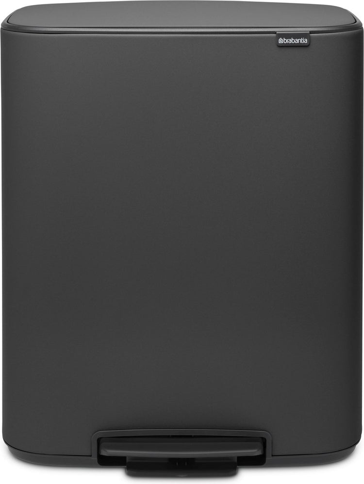 Poubelle Brabantia bo - 2 x 30 litres - tri des déchets - gris minéral infini