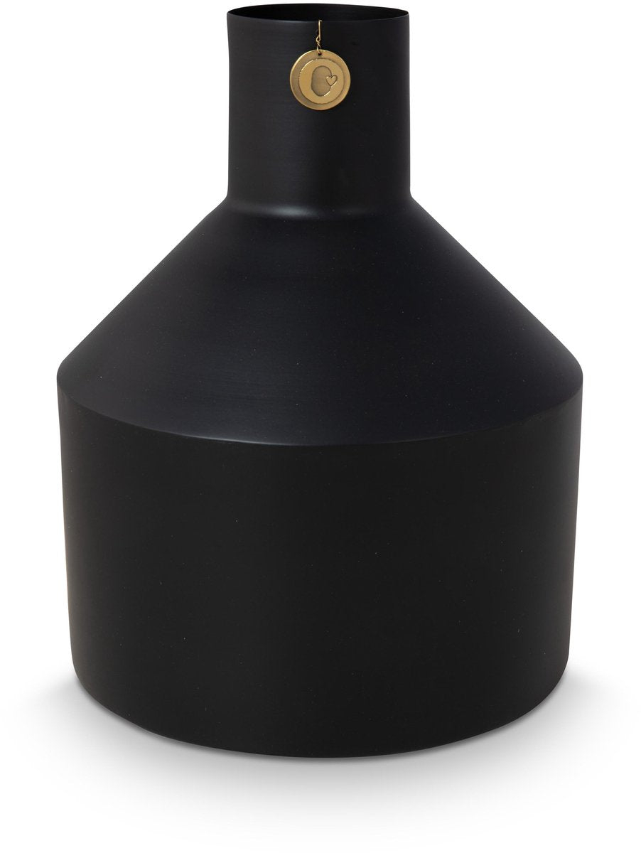 Vtwonen - basic - vase - noir - métal - 24x30cm
