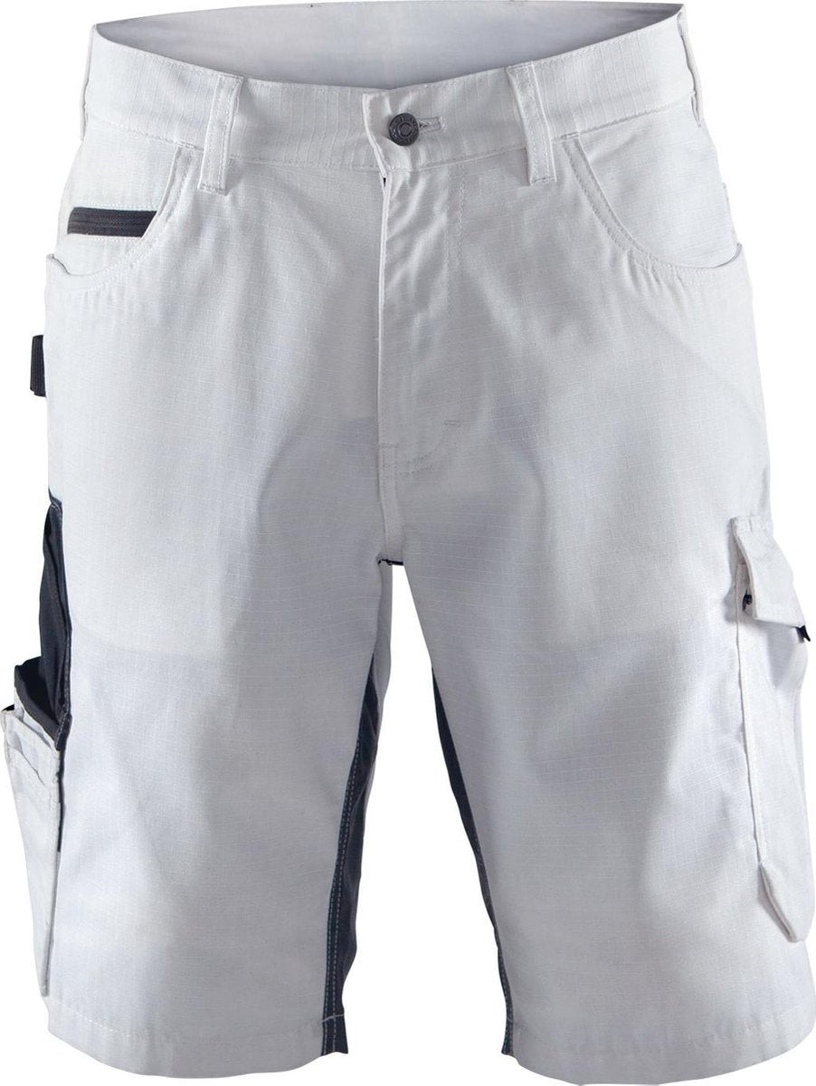 Blåkläder blaklader 1094 short de peintre avec stretch blanc gris foncé c54