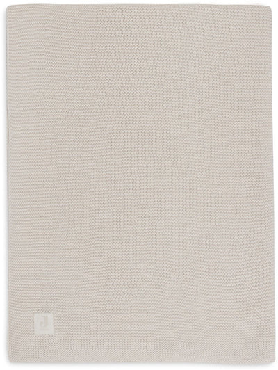 Jollein couverture bébé berceau - 100x150cm - tricot basique - flocons d'avoine