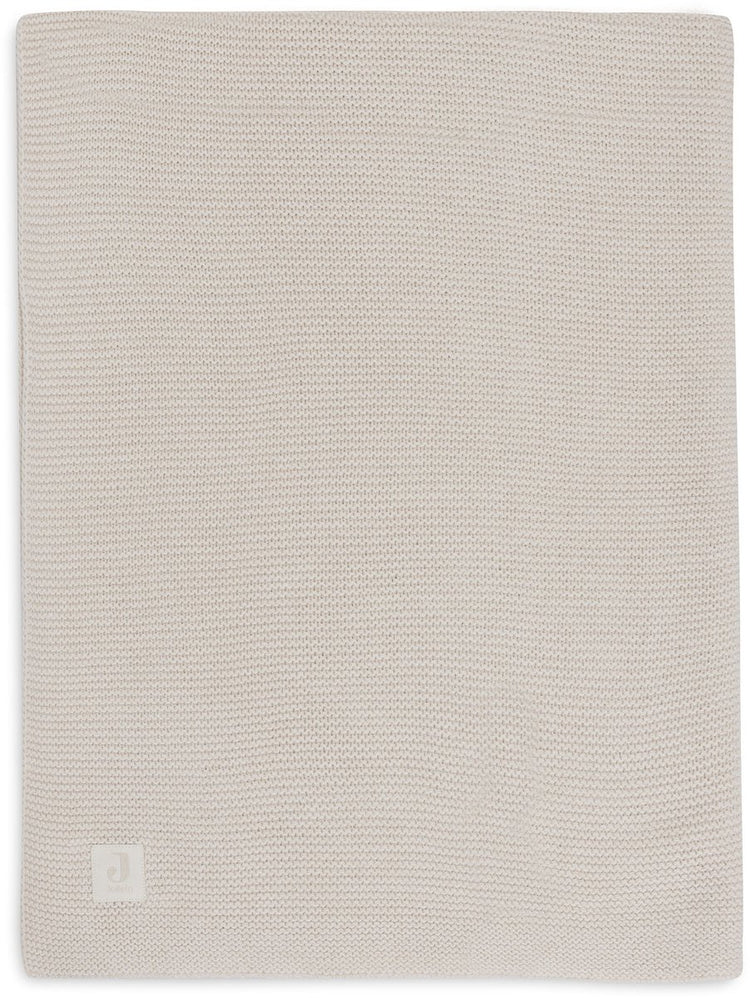 Jollein couverture bébé berceau - 100x150cm - tricot basique - flocons d'avoine