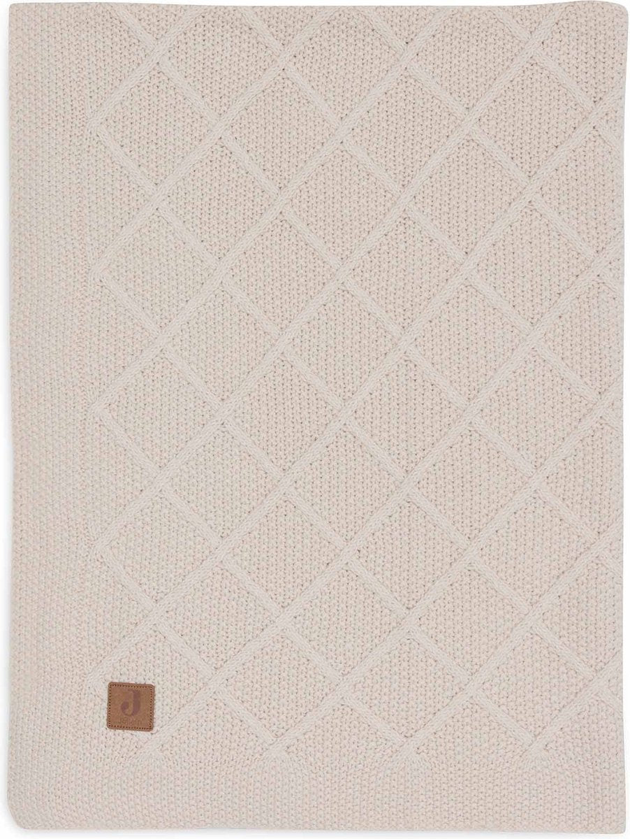 Jollein - couverture de berceau 75x100cm - couverture de berceau, couverture de berceau, couverture de bébé - carreaux d'avoine en tricot