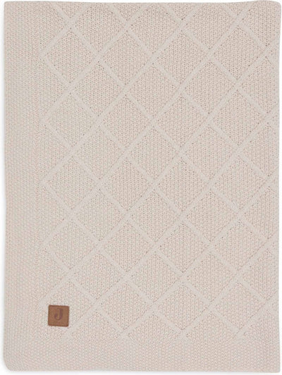 Jollein - couverture de berceau 75x100cm - couverture de berceau, couverture de berceau, couverture de bébé - carreaux d'avoine en tricot