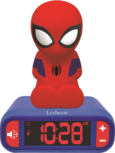 Réveil Lexibook avec veilleuse design 3d spiderman et effets sonores