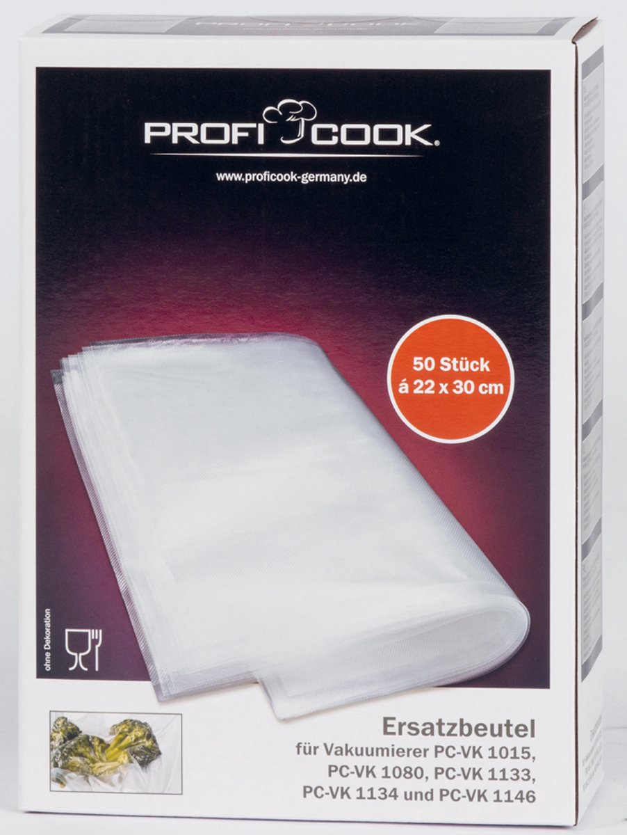 Profi Cook 8910151 50x sac sous vide petit 22 x 30 cm.