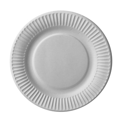 Papstar 50 assiettes carton ø18cm blanc