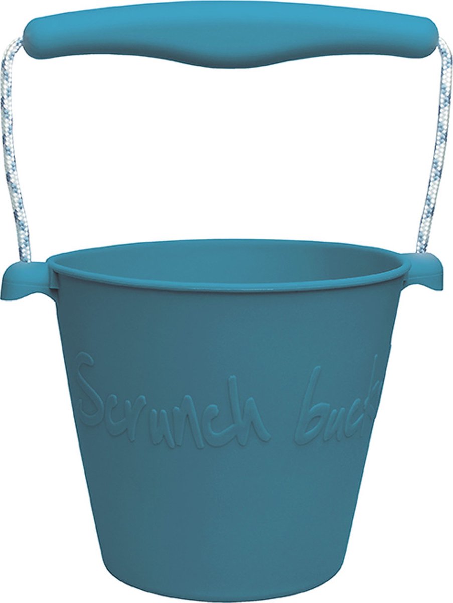 Seau à jouets Scrunch - gris bleu - pliable - recyclable
