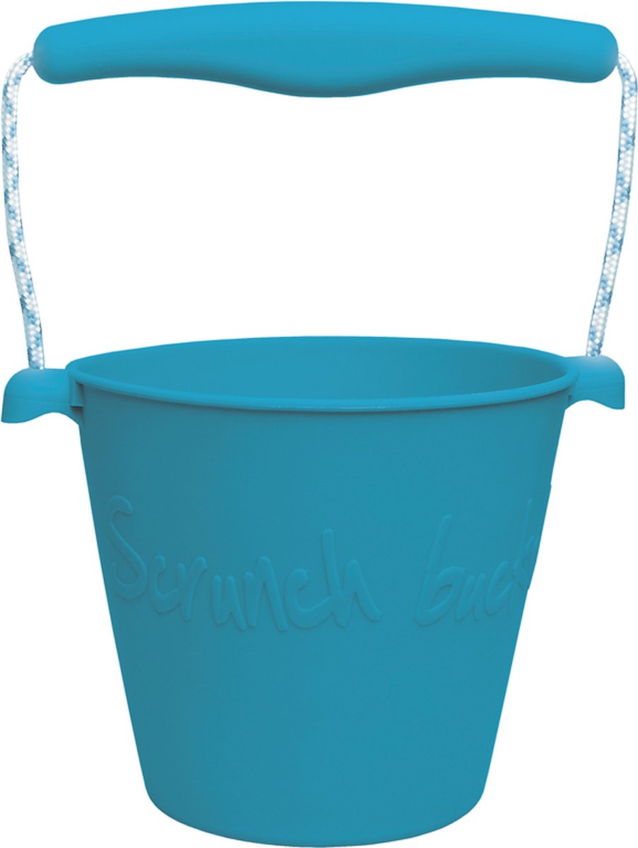 Seau à jouets Scrunch - bleu - pliable - recyclable