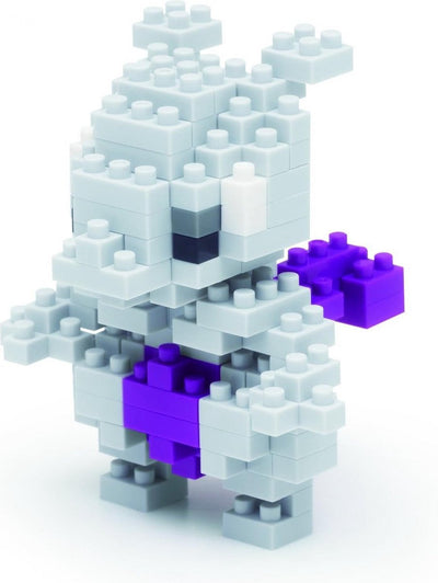 Bandai - nanoblock - mewtwo - pokémon - mini figurine en brique - jeu de construction - kit de construction de figurine pokémon pixel mewtwo - nbpm006