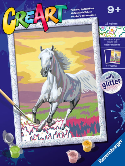Ravensburger Creart peinture sur numéro de cheval au coucher du soleil