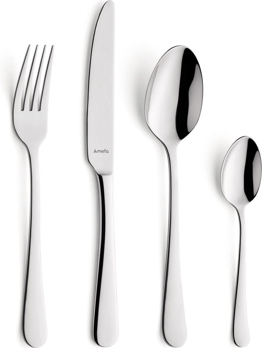 Amefa Austin – service de couverts – 24 pièces – 6 personnes – poli – couleur argent – passe au lave-vaisselle