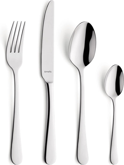 Amefa Austin – service de couverts – 24 pièces – 6 personnes – poli – couleur argent – passe au lave-vaisselle
