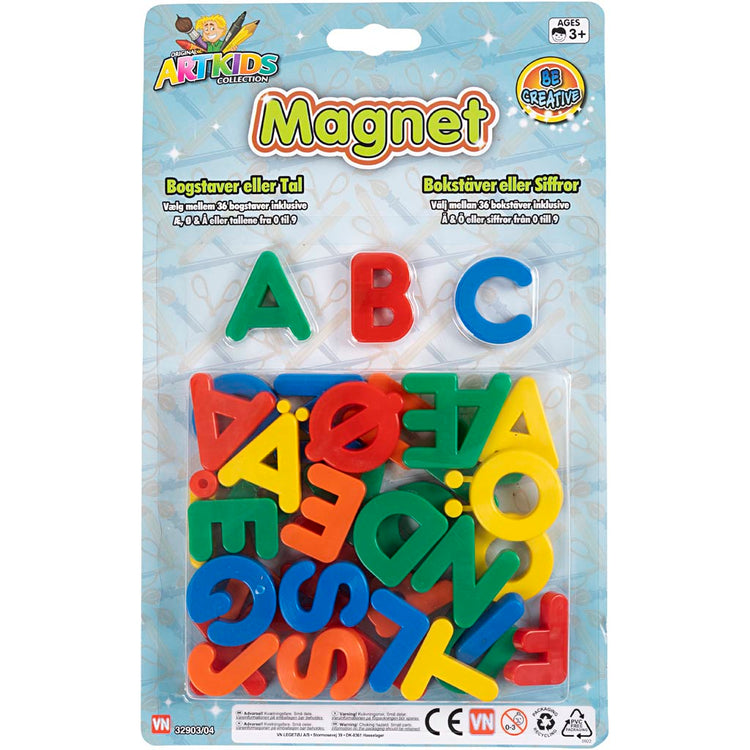 Lettres magnétiques, 36 pièces 1 boîte
