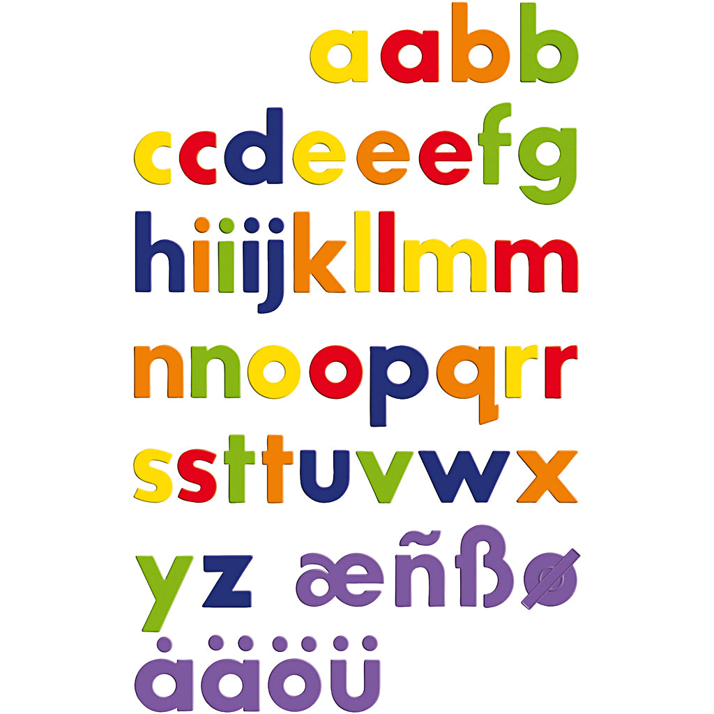 Lettres magnétiques, 36 pièces 1 boîte