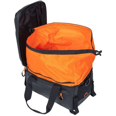 Basil Miles Sac à bagages - sac à vélo sportif pour hommes et femmes - noir orange - imperméable - 7 litres