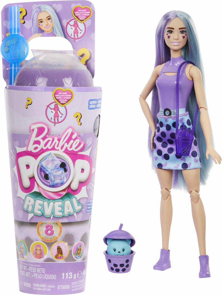 Barbie révèle - poupée de thé à bulles - lait de taro