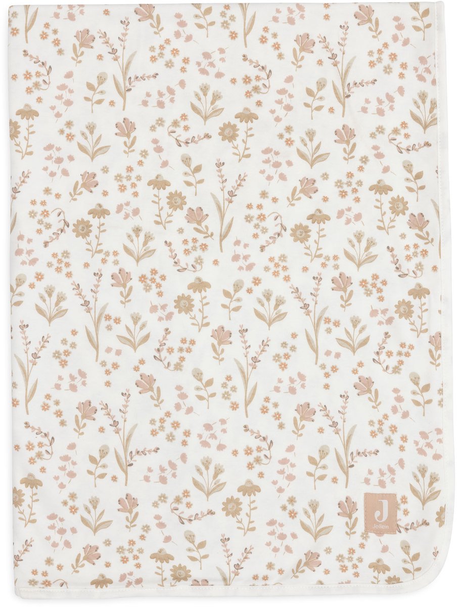 Jollein couverture de berceau jersey 75x100cm - couverture de berceau bébé - fleuri
