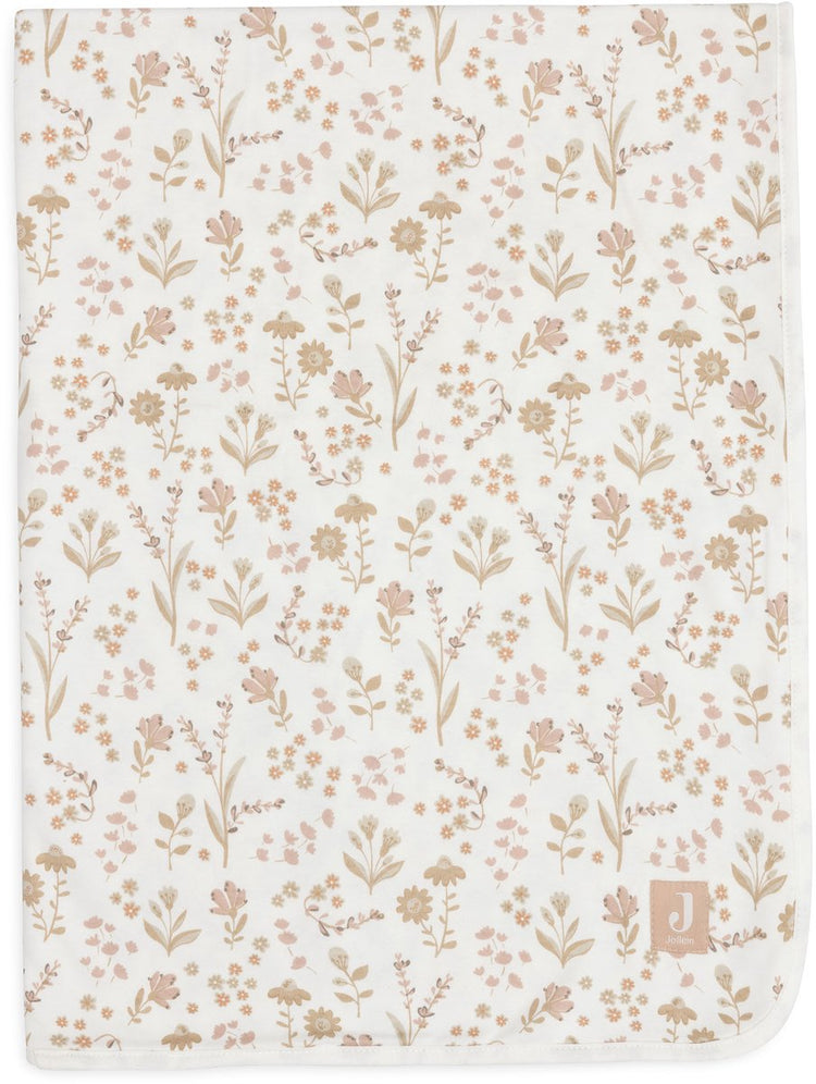 Jollein couverture de berceau jersey 75x100cm - couverture de berceau bébé - fleuri