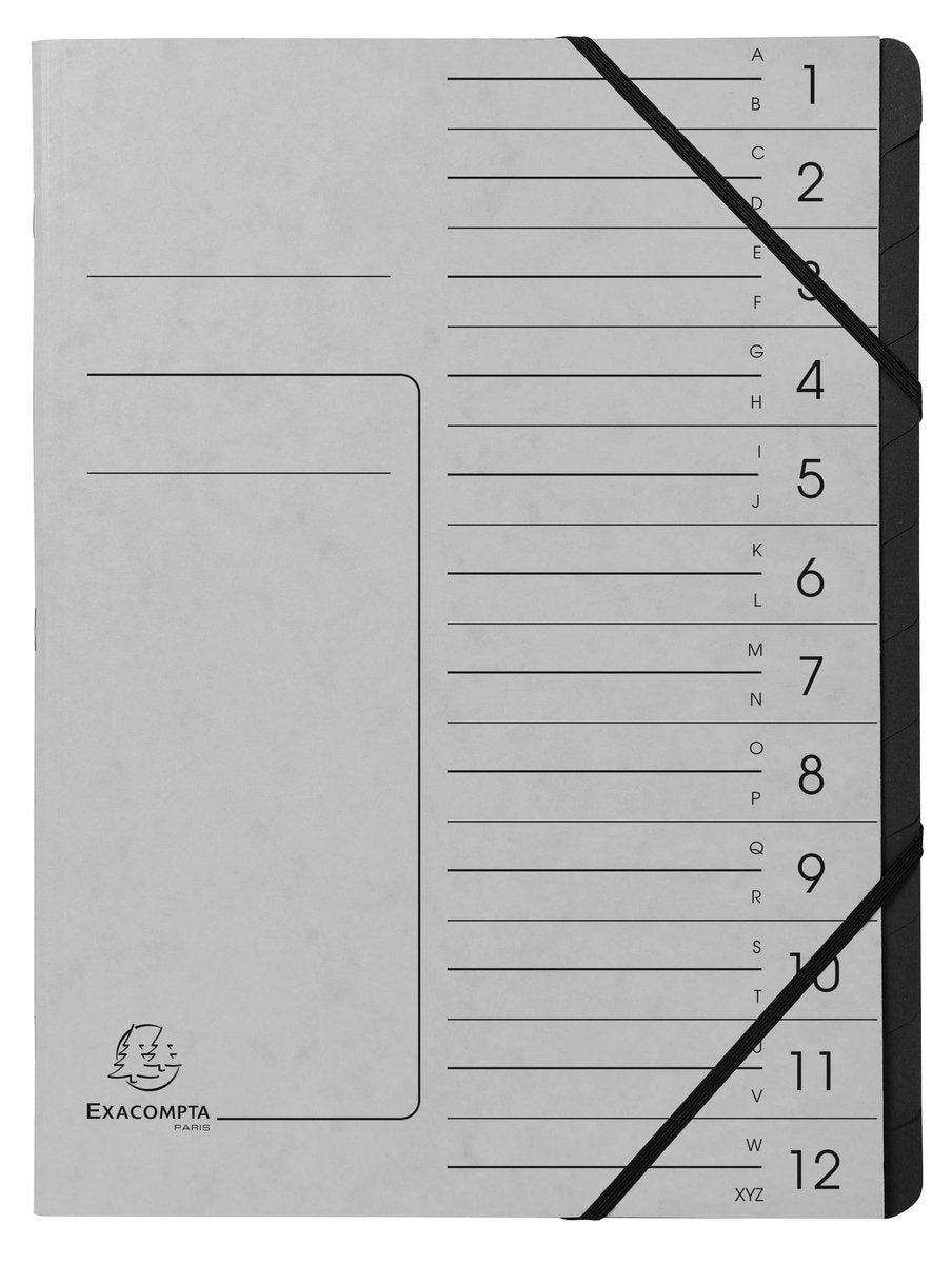 Exacompta 541211e, dossier projet, a4, carton, gris, 355 g m², élastique