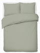 Faire taire. Living Hush Living housse de couette percale - 100 % coton - 200 fils - extra frais et frais - solide et durable - 240x220+20cm - 2 x taies d'oreiller 60x70cm - avec boucles de montage - vert clair