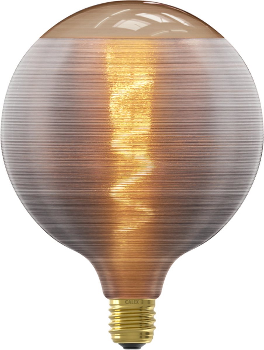 Lampe LED série soie Calex - G125 - gris - E27 - 4W - dimmable