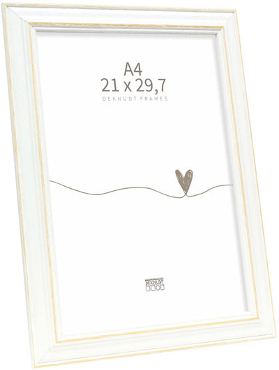 Deknudt frames cadre photo s221h1 - blanc avec accent naturel - 21x29,7cm