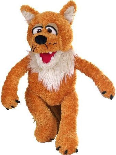 Marionnettes vivantes mr. renard | marionnette à main avec bouche pliante de couleur orange | adapté aux enfants à partir de 3 ans | hauteur 43 cm | laver à la main, ne pas blanchir, ne pas sécher en machine, ne pas repasser