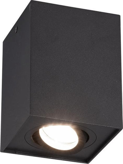 Trio biscuit - plafonnier - noir mat - excl. 1x gu10 35w