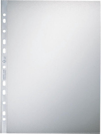 Leitz sac de présentation de haute qualité a4 épaisseur 0,085 mm perforation 11 trous paquet de 100 pièces transparent