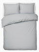 Faire taire. Living Hush Living housse de couette percale - 100 % coton - 200 fils - extra frais et frais - solide et durable - 240x220+20cm - 2 x taies d'oreiller 60x70cm - avec boucles de montage - gris clair
