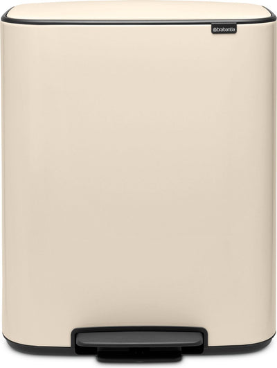 Poubelle Brabantia bo - 60 litres - 1 compartiment - beige doux