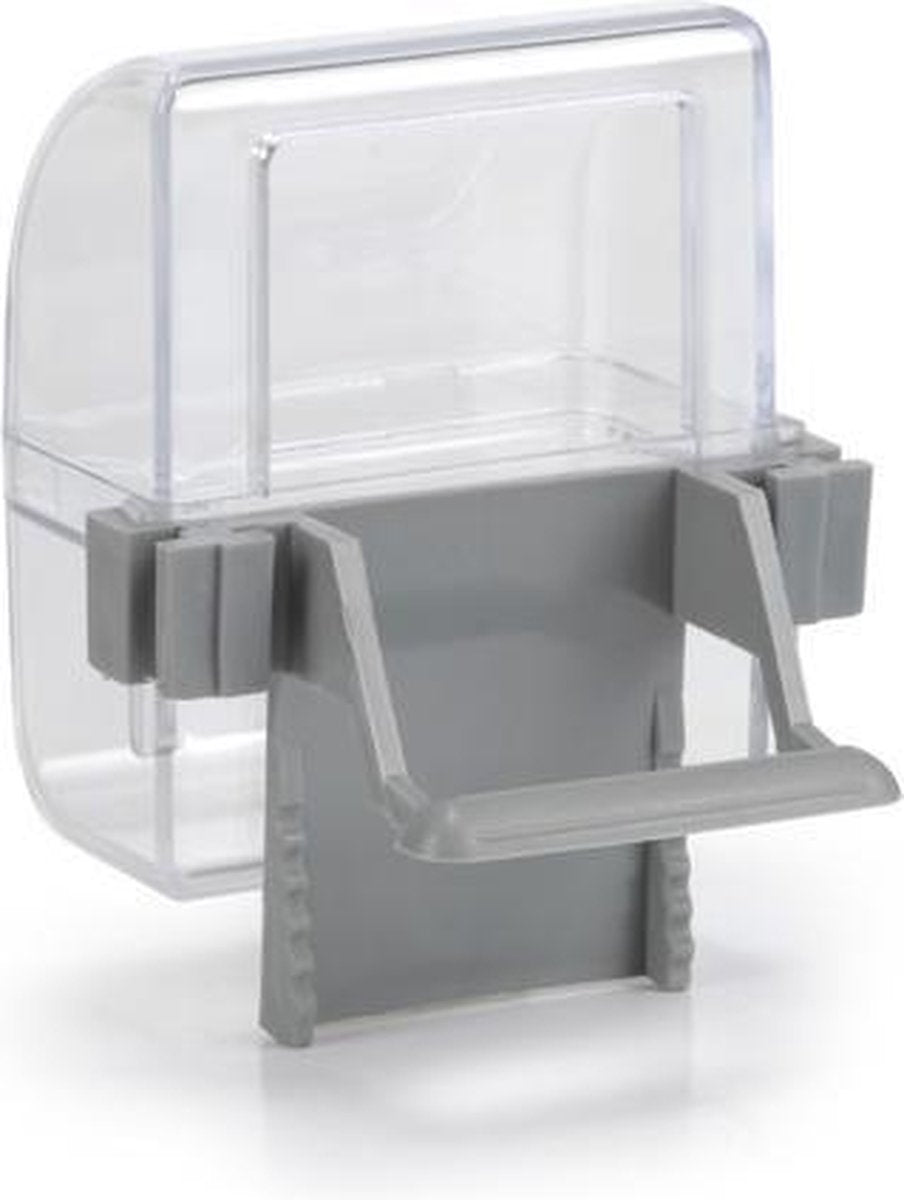 Beeztees bol à nourriture et à eau - oiseau - gris transparent - 2 pcs
