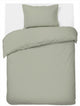 Faire taire. Living Hush Living housse de couette percale - 100 % coton - 200 fils - extra frais et frais - solide et durable - 140x220+20cm - taie d'oreiller 60x70cm - avec boucles de montage - vert clair