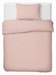 Faire taire. Living Hush Living housse de couette percale - 100% coton - 200 fils - extra frais et frais - solide et durable - 140x220+20cm - taie d'oreiller 60x70cm - avec boucles de montage - vieux rose