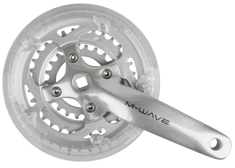 Crankset de M-Wave 22 32 42T 170 mm 7-8 Vitesse avec le bord de la chaîne Silver