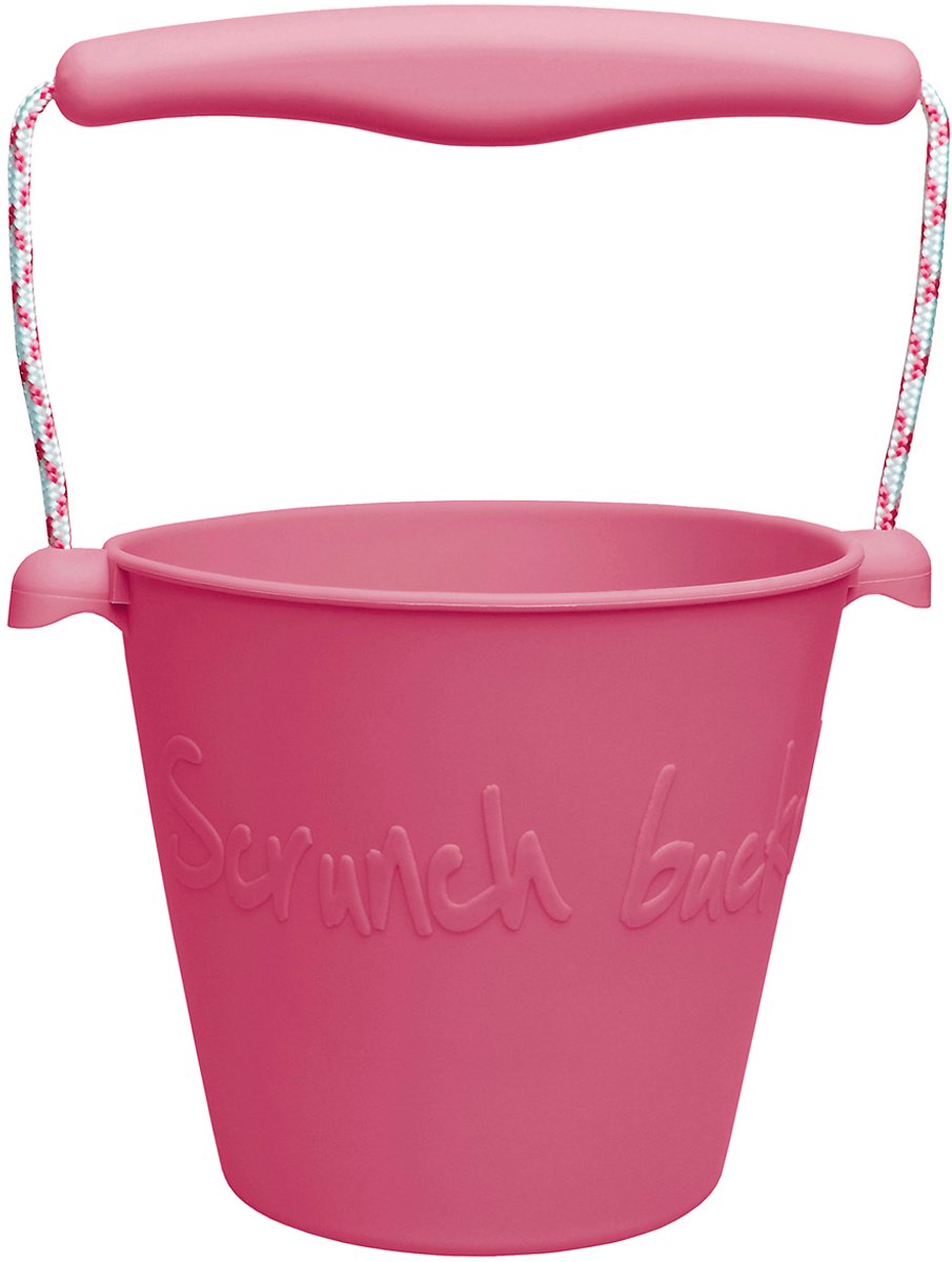 Seau à jouets Scrunch - rouge - pliable - recyclable