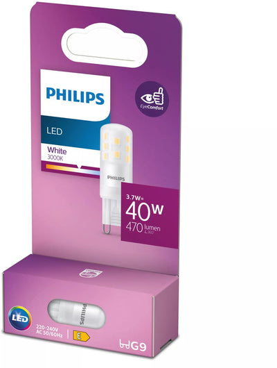 Capsule LED Philips - culot G9 - lumière blanche brillante - économe en énergie : 3,7W