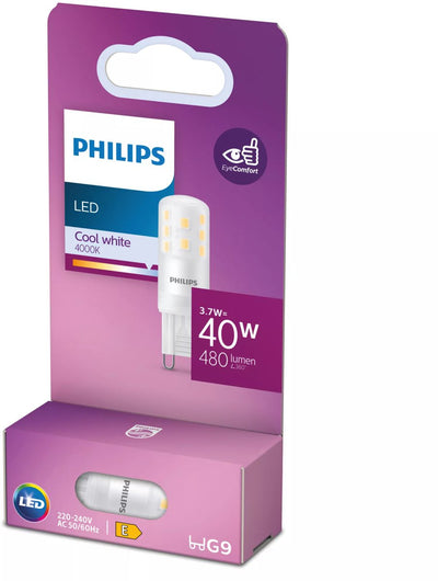 Capsule LED Philips économe en énergie transparente - 40 W - G9 - lumière blanc froid - économisez sur les coûts énergétiques
