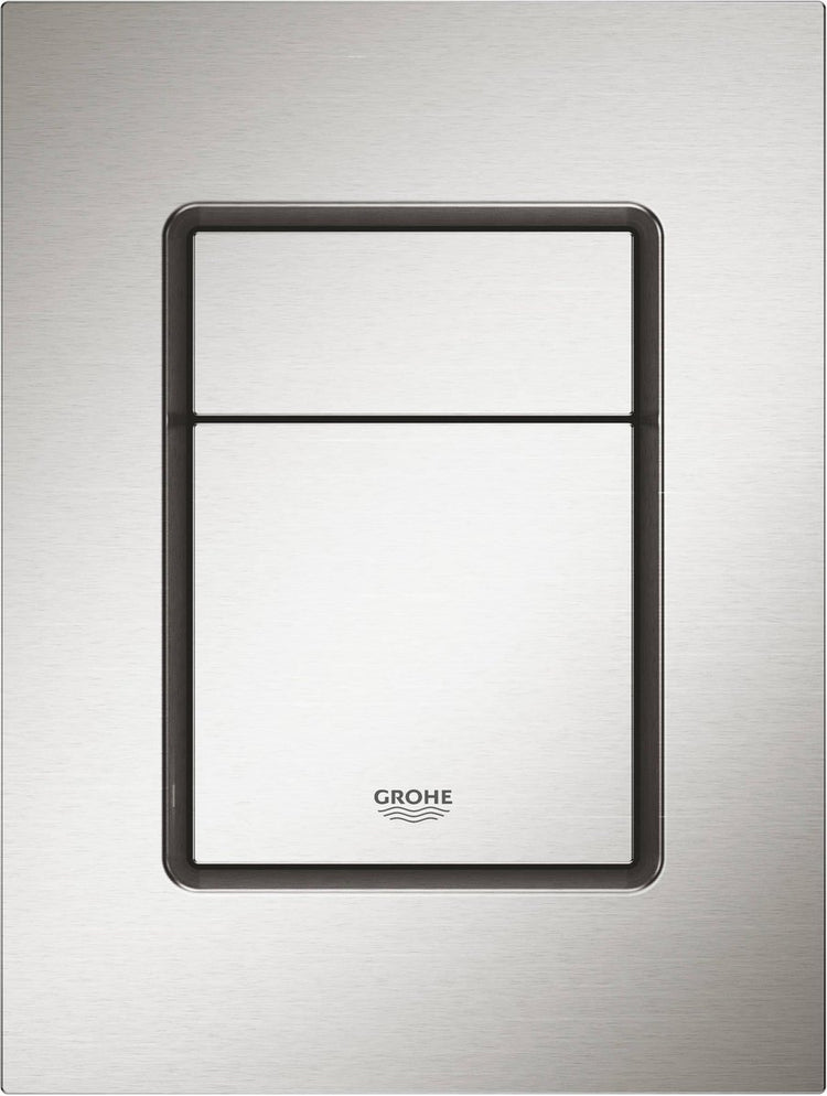 WC à panneau de commande cosmopolite Grohe skate s - double chasse - supersteel (acier inoxydable)