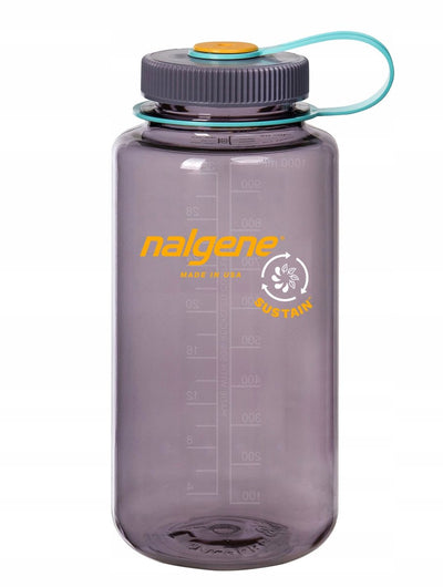 Nalgene - bouteille à large goulot - gourde - bouteille d'eau - étanche - 1000 ml - sans bpa - sustain - aubergine