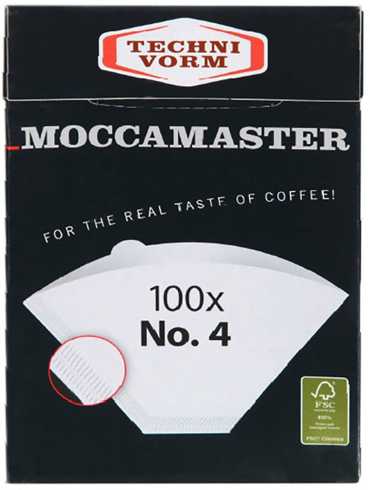 Papier filtre Moccamaster n°4 - kbg select et kbgt - 100 pièces