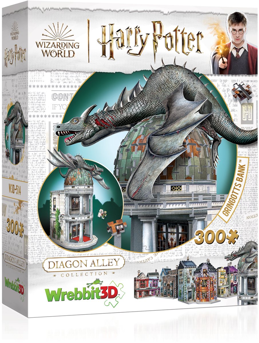 Banque Wrebbit Gringotts - Harry Potter - Puzzle 3D - 300 pièces