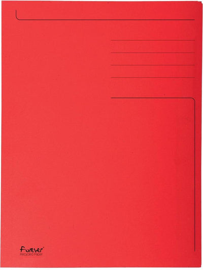Exacompta 50x chemise imprimée Forever® à 3 rabats - 280 g/m² - 24x32 cm pour a4 - rouge - 448003e