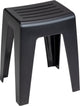 Tabouret de salle de bain Wenko kumba en plastique noir l38 x h47 x p32 cm - tabouret de douche - siège de douche - chaise de douche - capacité de charge max. 120kg