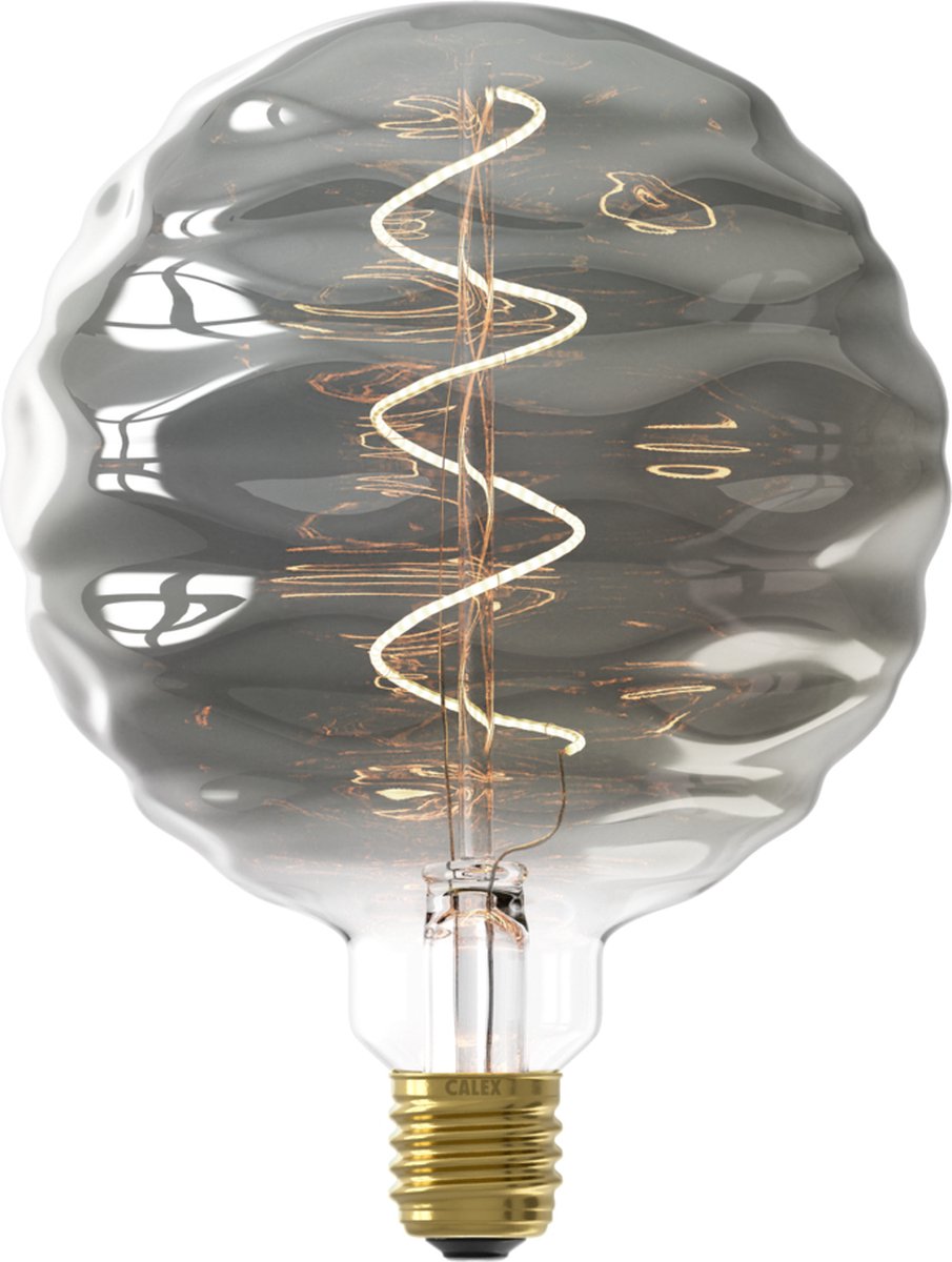 Calex bilbao xxl titane - lampe LED e27 - source de lumière à filament dimmable - 4w - lumière blanc chaud
