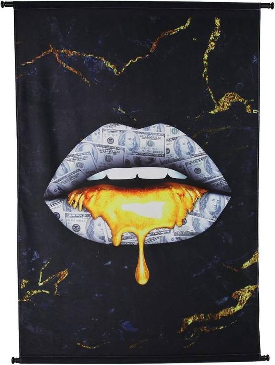 Serviette murale collection Hd dollar noir 105x3x136cm