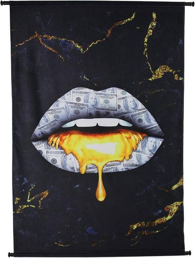 Serviette murale collection Hd dollar noir 105x3x136cm