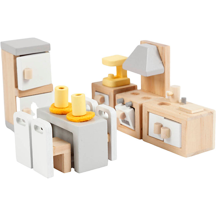 Meubles Viga pour maison de poupée, cuisine, dimensions 2x2x7,5 cm, 9 pièces 1 ensemble